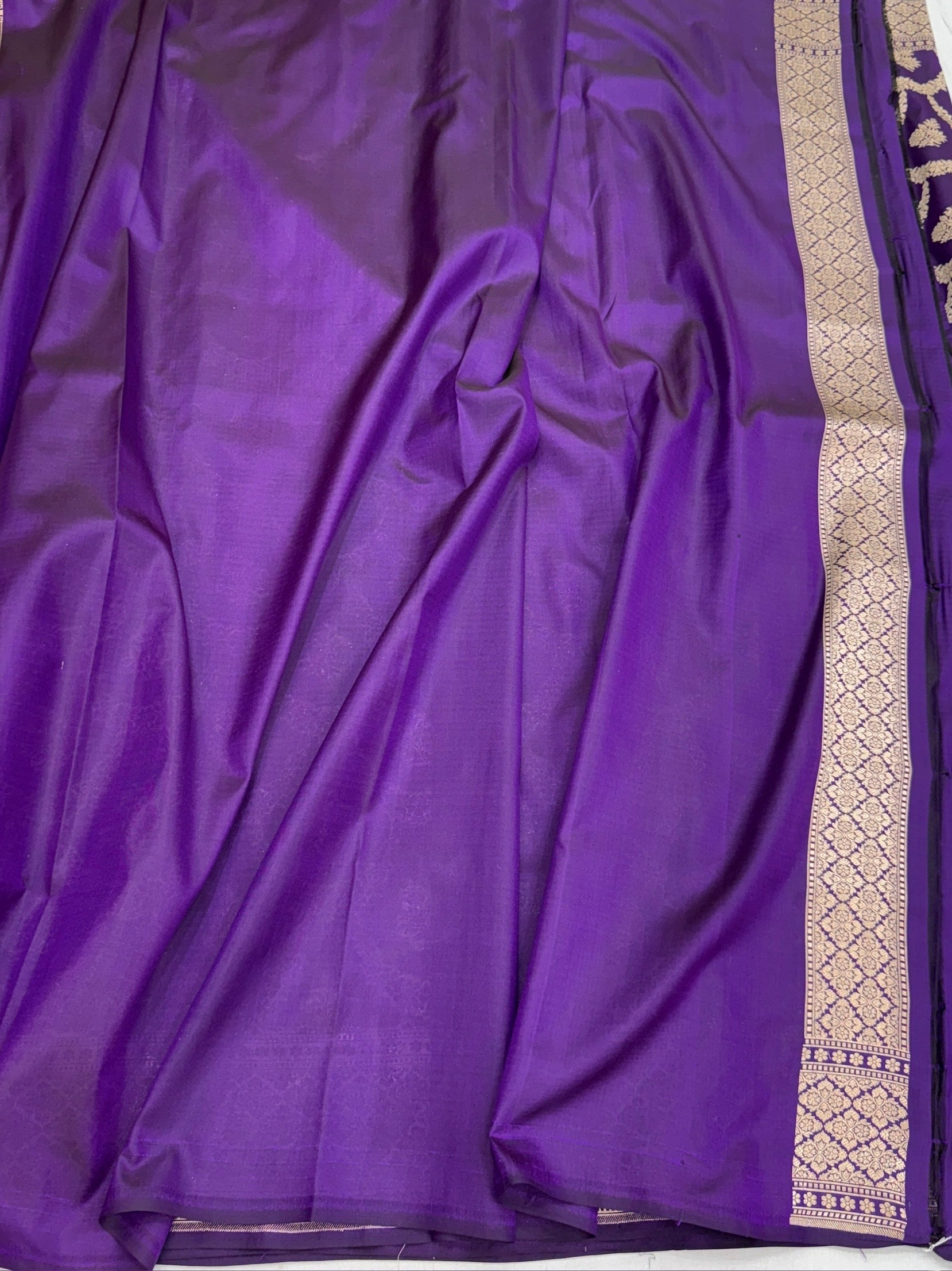Purple Banarasi Pure Katan Silk Saree