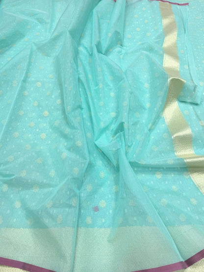 Banarasi Pure Kora Cotton Saree