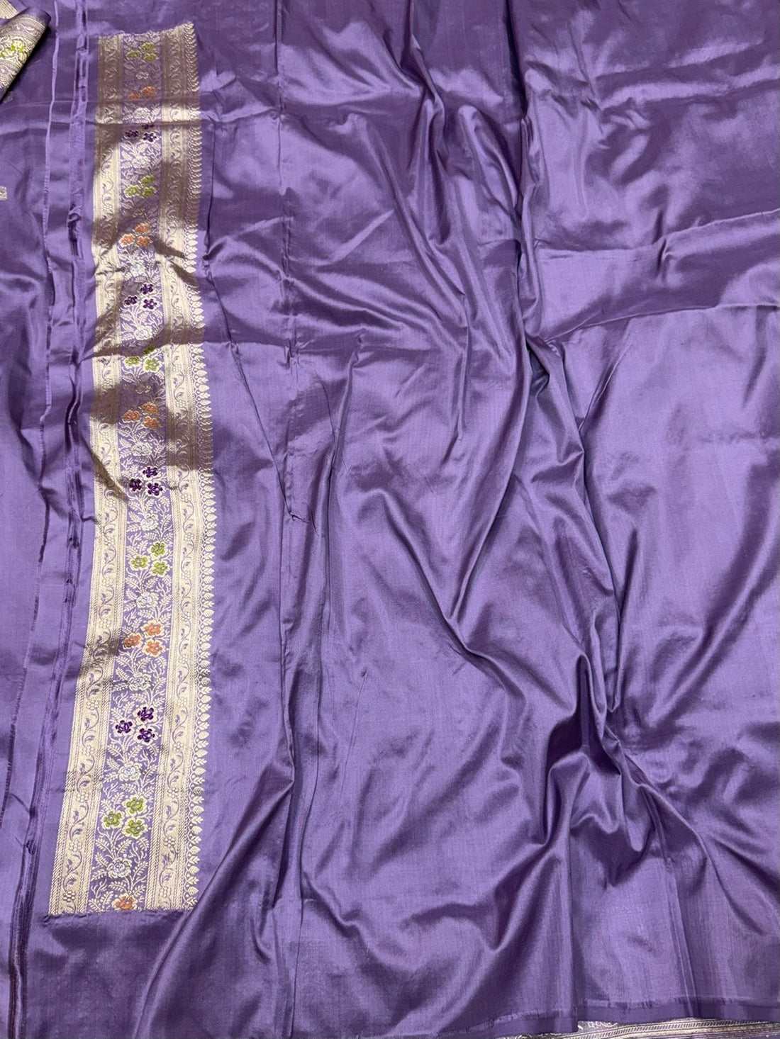 Lavender Handwoven Pure Banarasi Silk Saree