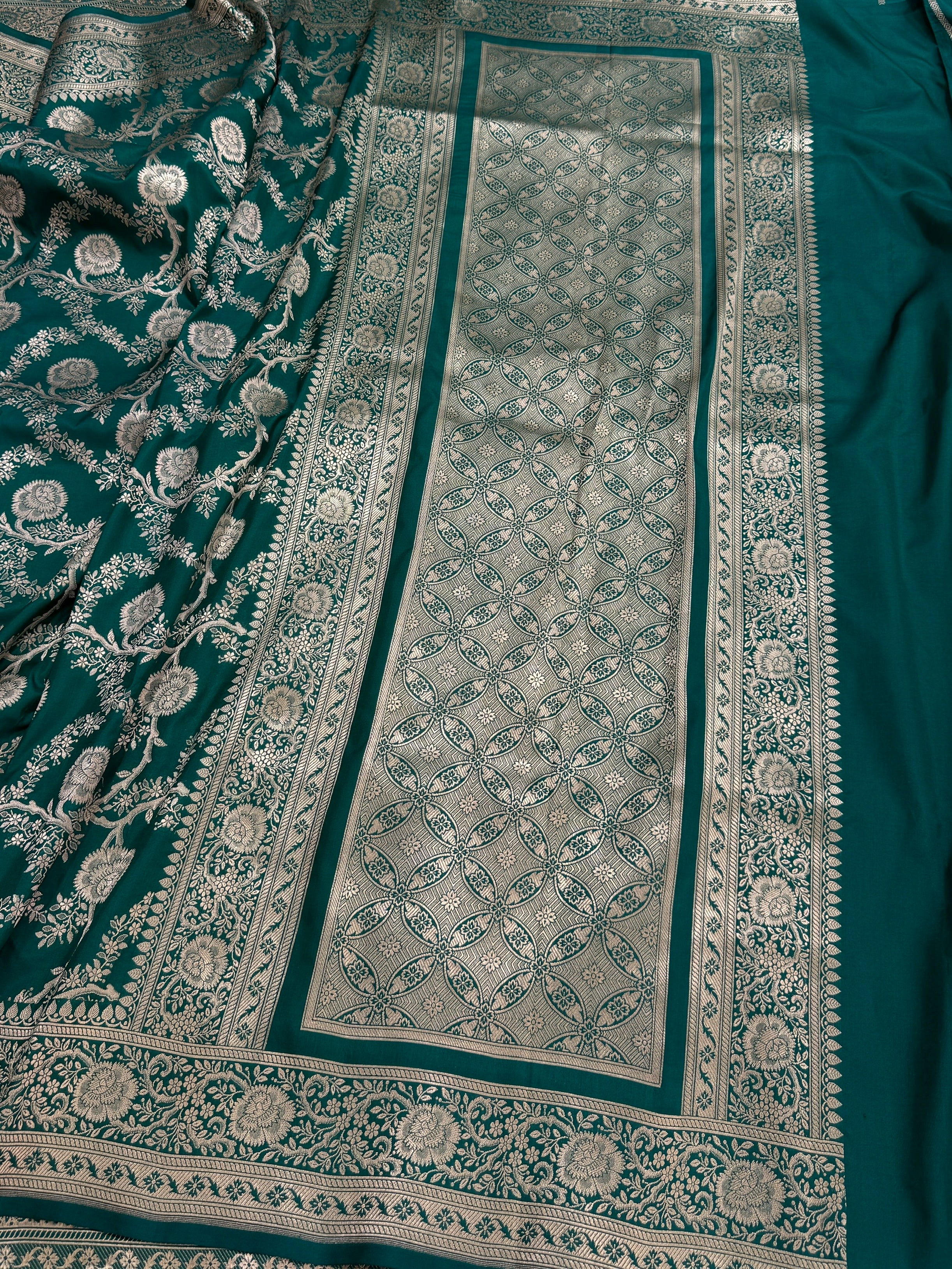 Banarasi Pure Katan Silk Saree | Pure Silk | Cutwork Technique | Banarasi Katan Silk Saree