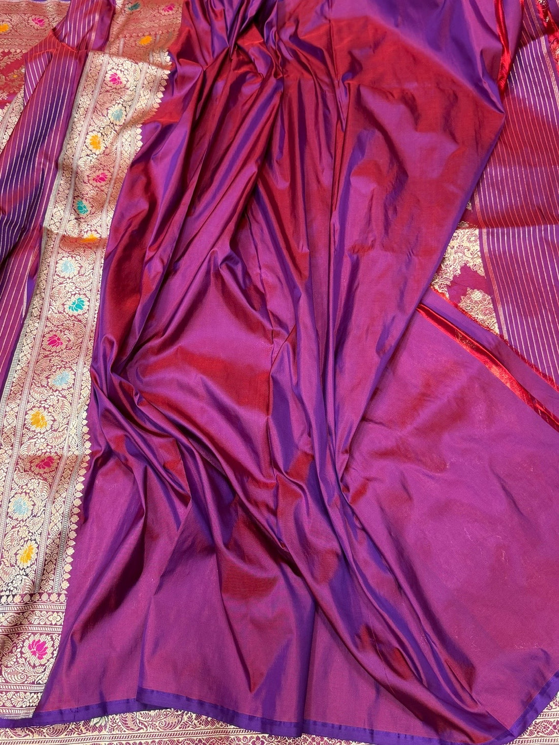 Majenta Pink Handwoven Pure Banarasi Silk Saree