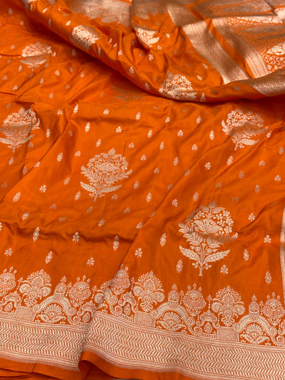 Banarasi Pure Katan Silk Saree | Pure Silk | Cutwork Technique | Banarasi Katan Silk Saree