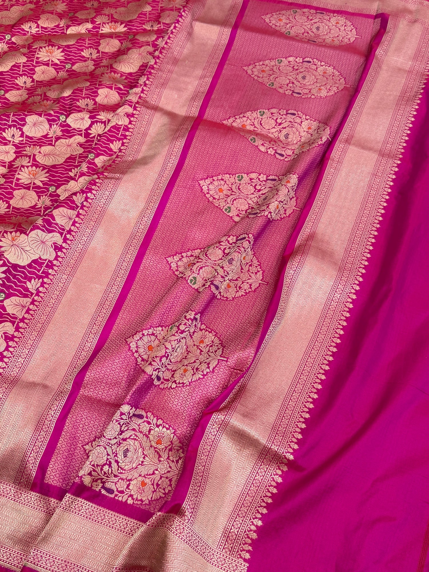 Banarasi Minakari Pure Silk Brocade Saree – Katan Silk with Intricate Minakari &amp; Rich Brocade Weave