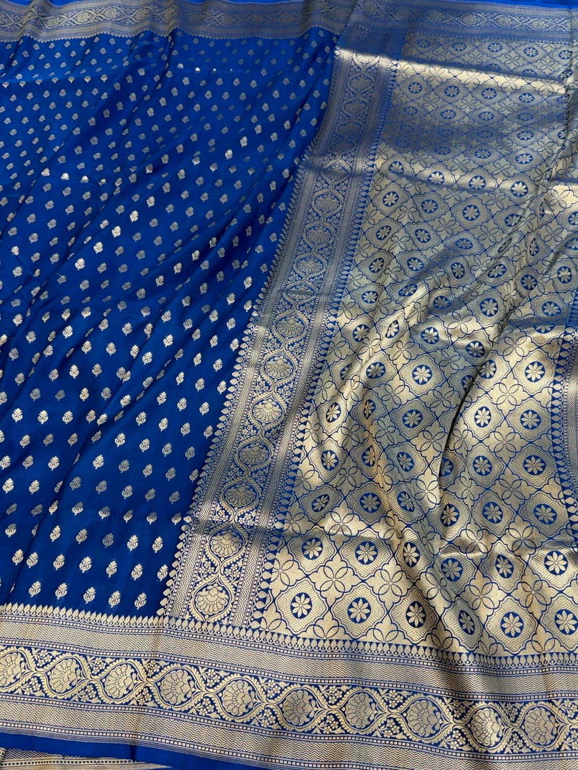 Royal Blue Banarasi Pure Katan Silk Saree