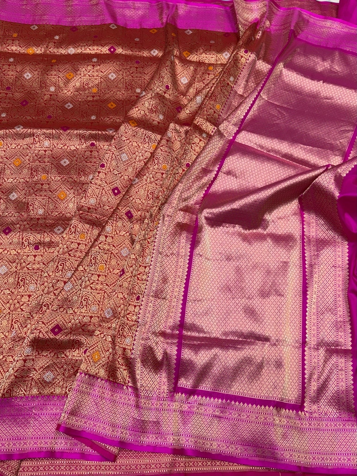 Red Handwoven Banarasi Brocade Saree