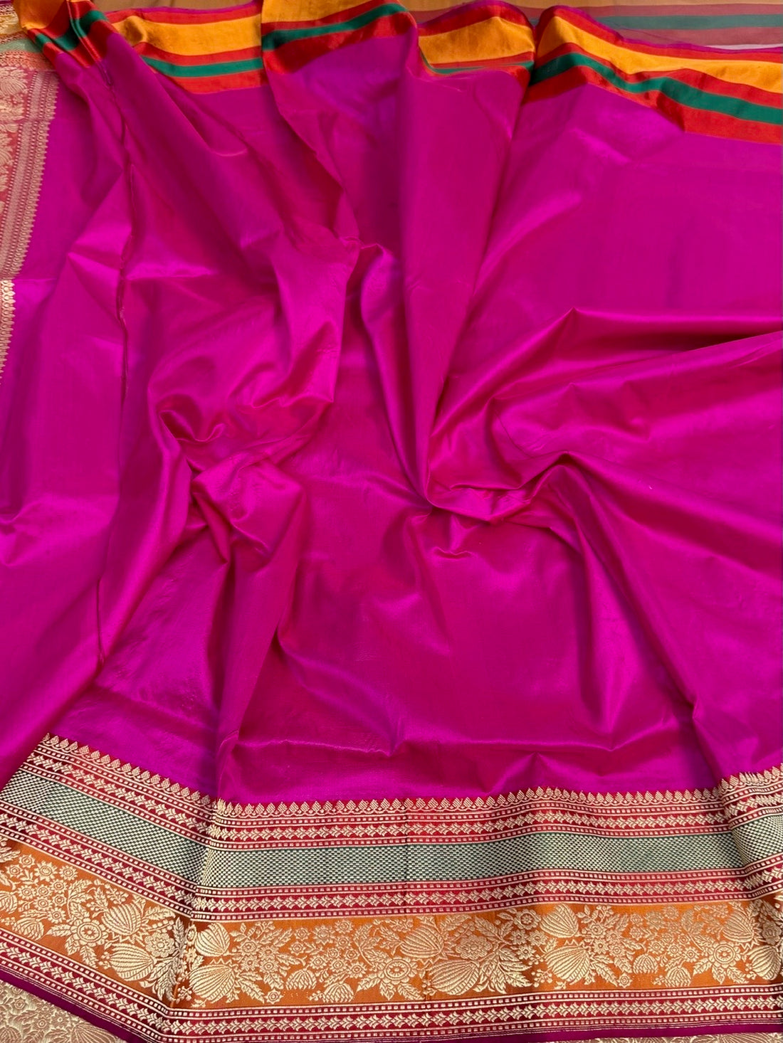 Gajiri Pink Handwoven Pure Banarasi Silk Saree