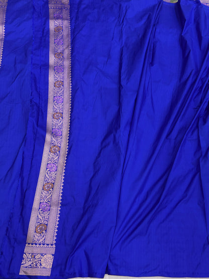 Royal Blue Banarasi Minakari Pure Silk Saree