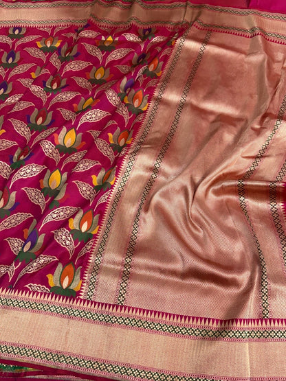 Banarasi Tilfi Minakari Pure Katan Silk Saree
