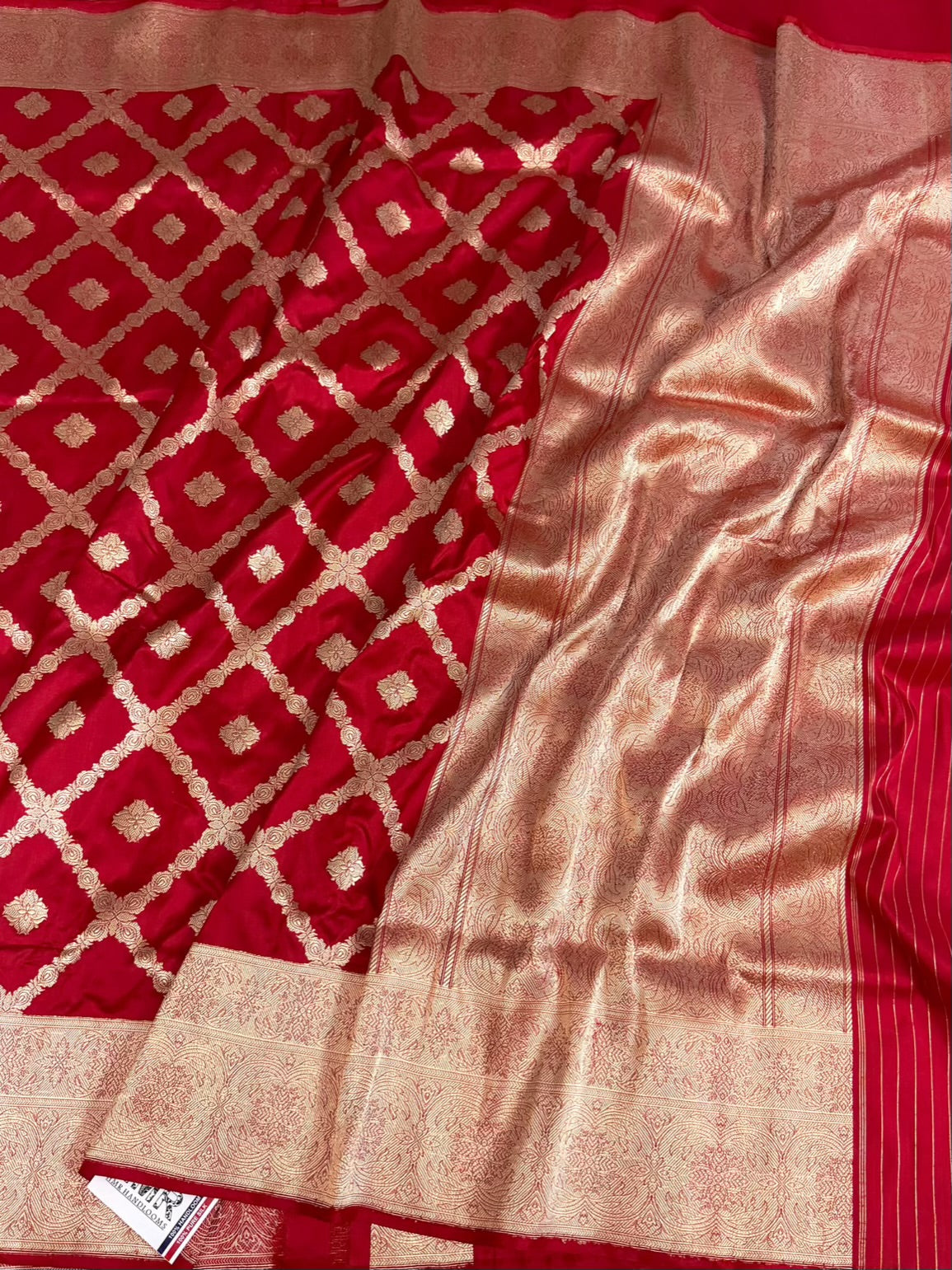 Red Handwoven Banarasi Pure Katan Silk Saree