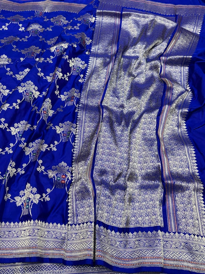 Royal Blue Handwoven Pure Banarasi Silk Saree