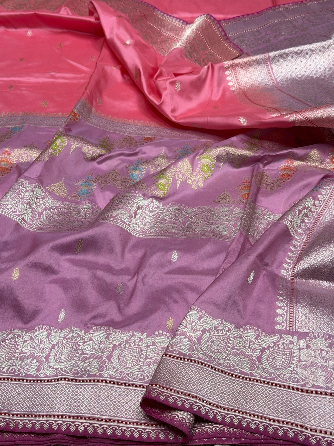 Peach Handwoven Banarasi Pure Silk Saree