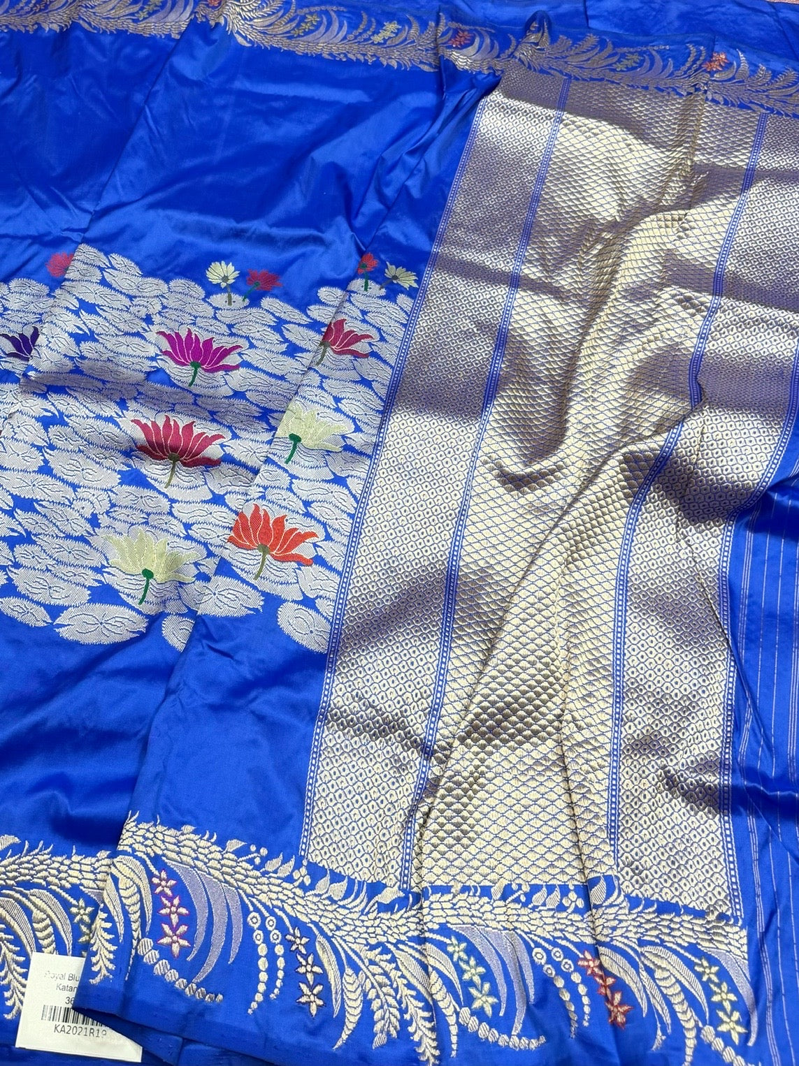 Royal Blue Handwoven Banarasi Pure Silk Saree