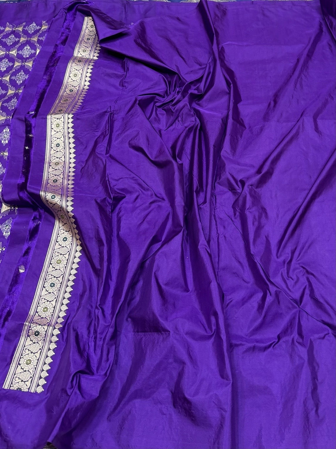 Purple Handwoven Banarasi Pure Katan Silk Saree