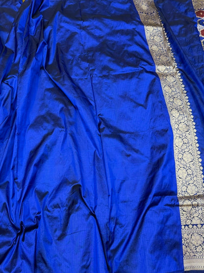 Banarasi Pure Rangkaat Silk Saree – Cutwork Weave in 100% Pure Katan Silk