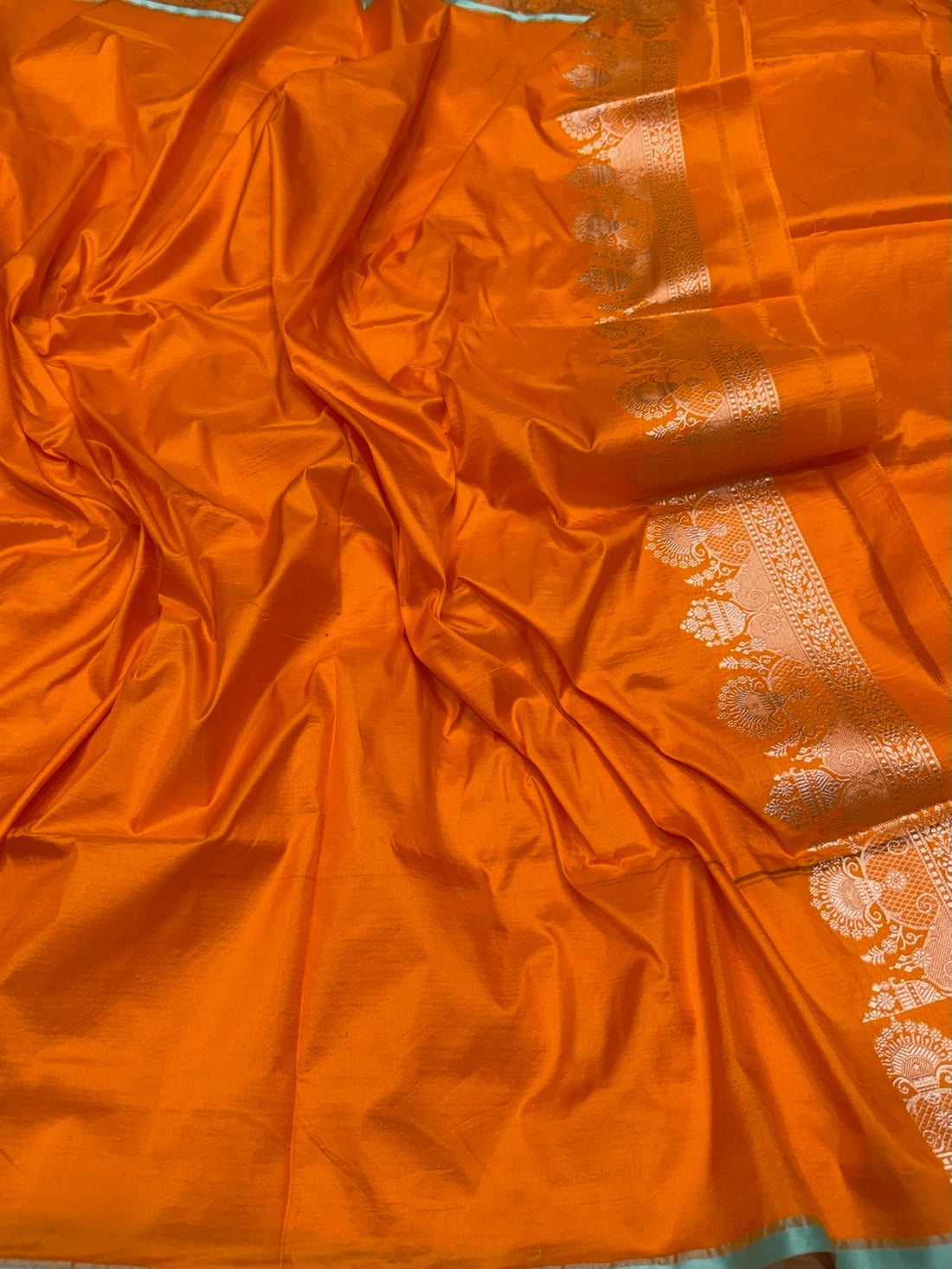 Banarasi Silk Saree in Cutwork Weave – Katan Silk Elegance
