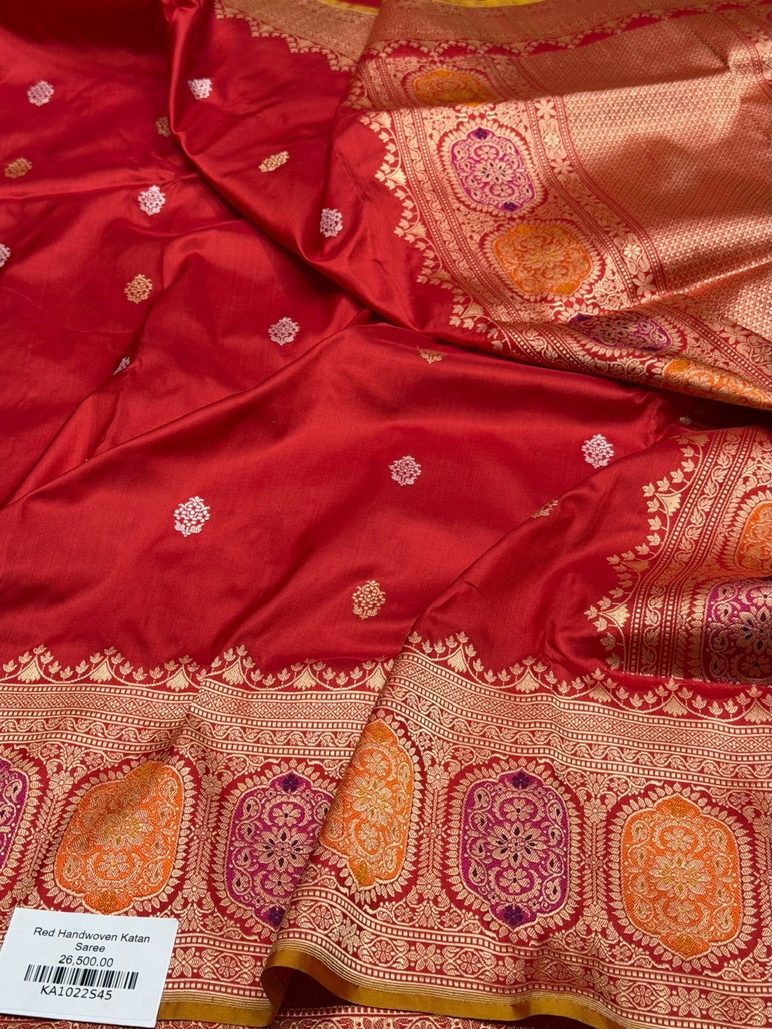 Red Handwoven Pure Silk Saree
