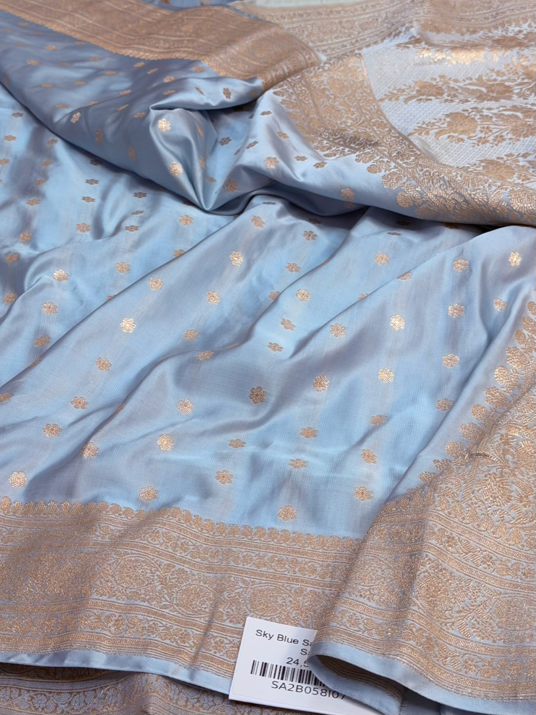 Dusty Pink Handwoven Vintage Banarasi Pure Satin Silk Saree