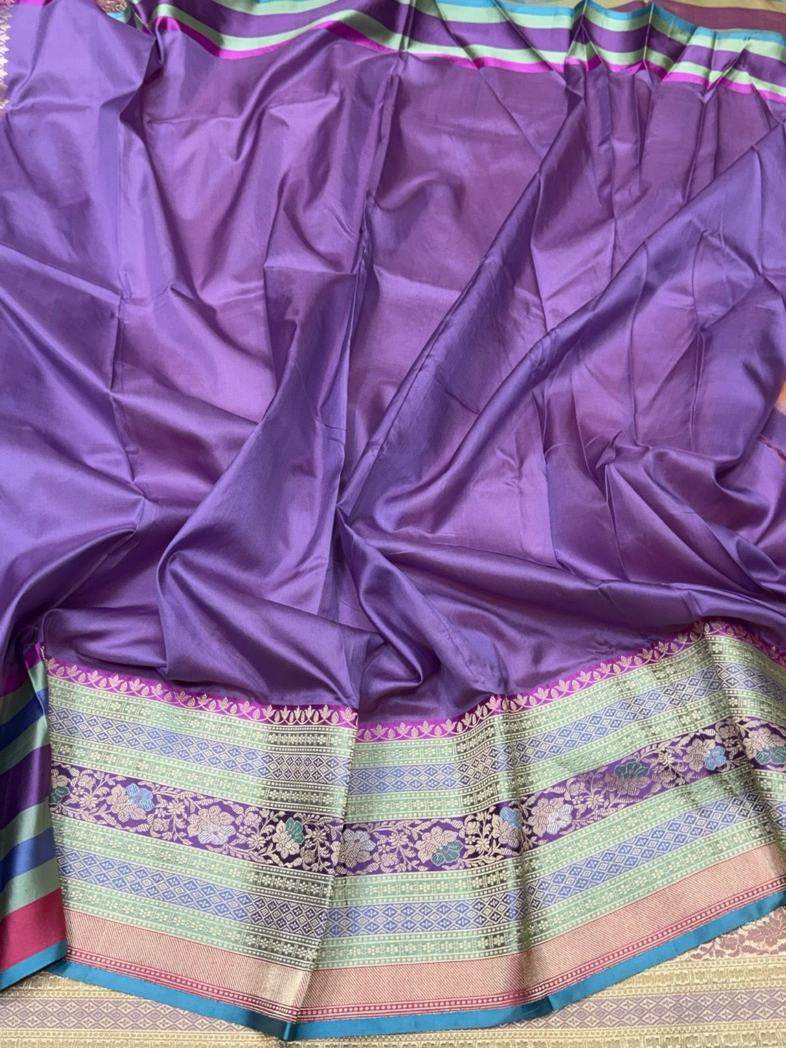Peach Handwoven Pure Banarasi Silk Saree