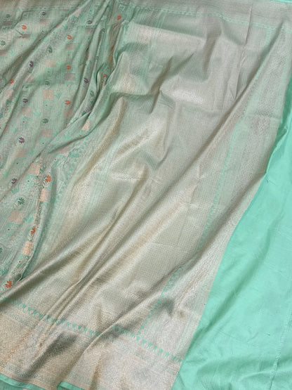 Banarasi Minakari Pure Silk Brocade Saree | 100% Pure Katan Silk