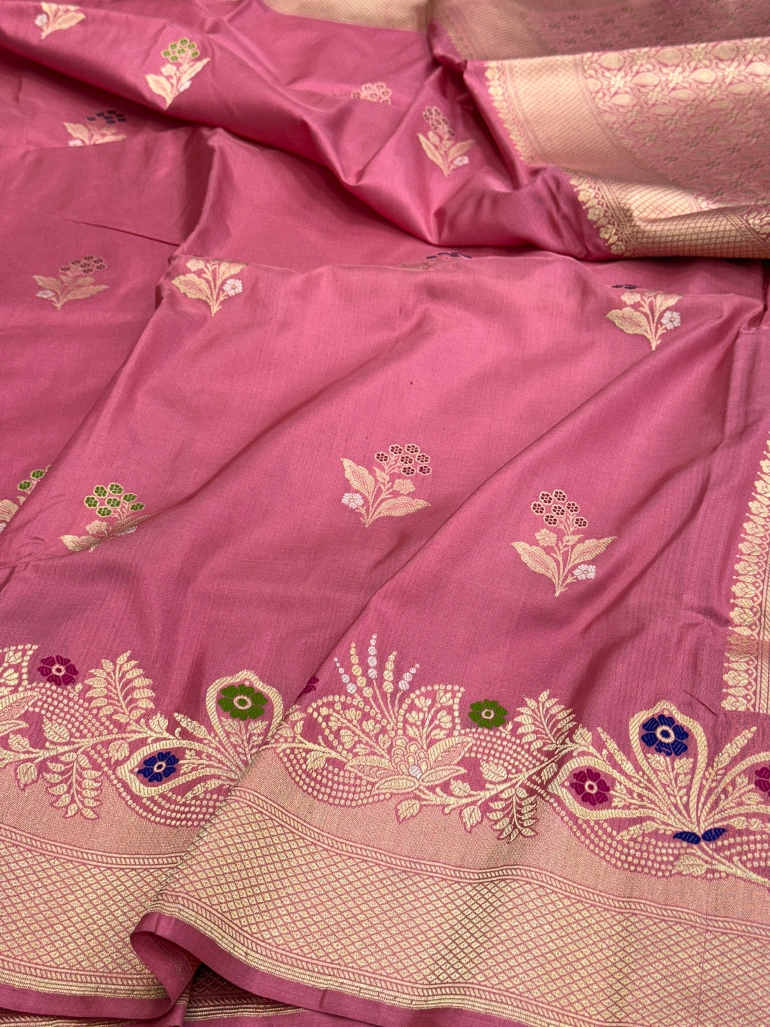 Gajiri Pink Handwoven Pure Banarasi Silk Saree