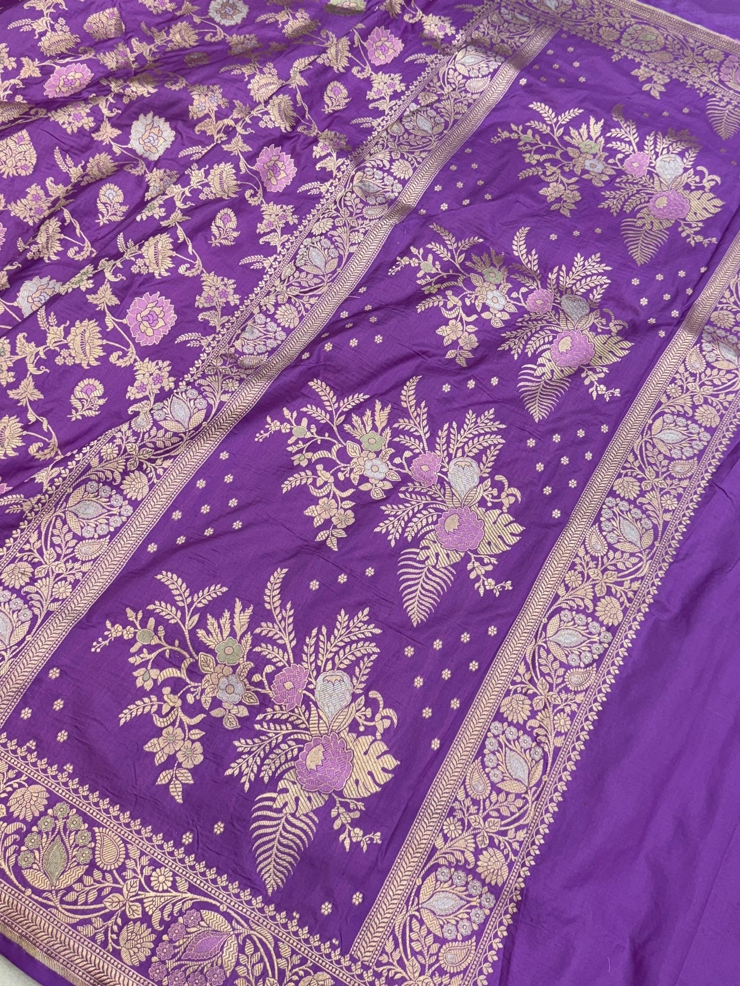Banarasi Minakari Pure Katan Silk Saree | Pure Silk | Minakari Work | Cutwork Technique | Banarasi Katan Silk Saree