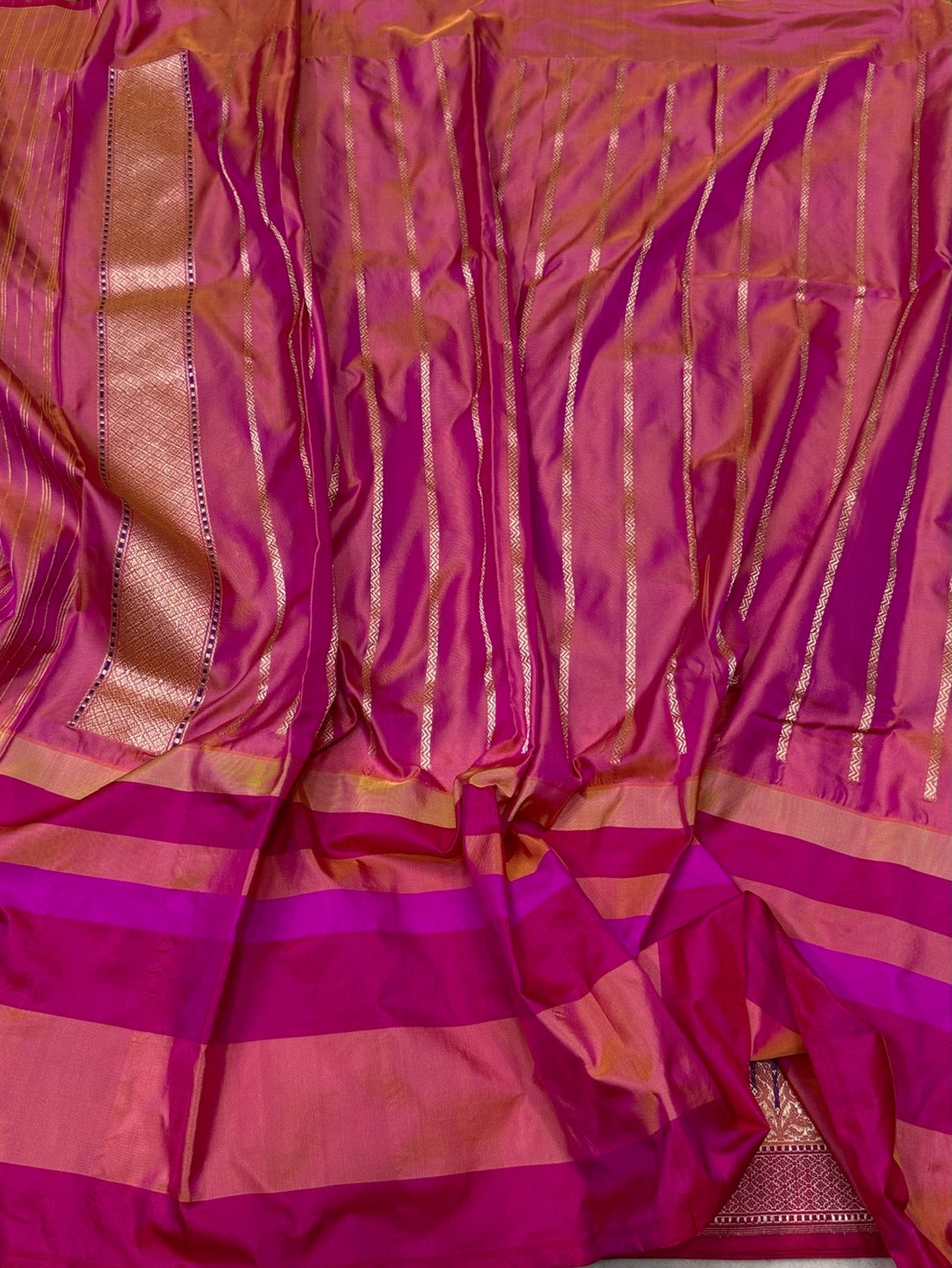 Wine Handwoven Pure Banarasi Ektara Silk Saree