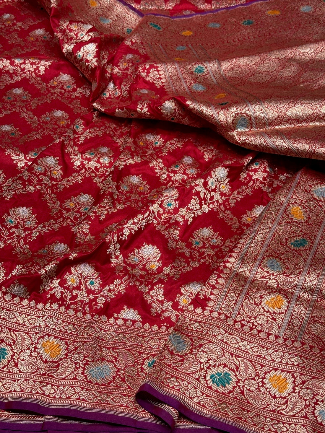 Red Handwoven Pure Banarasi Silk Saree