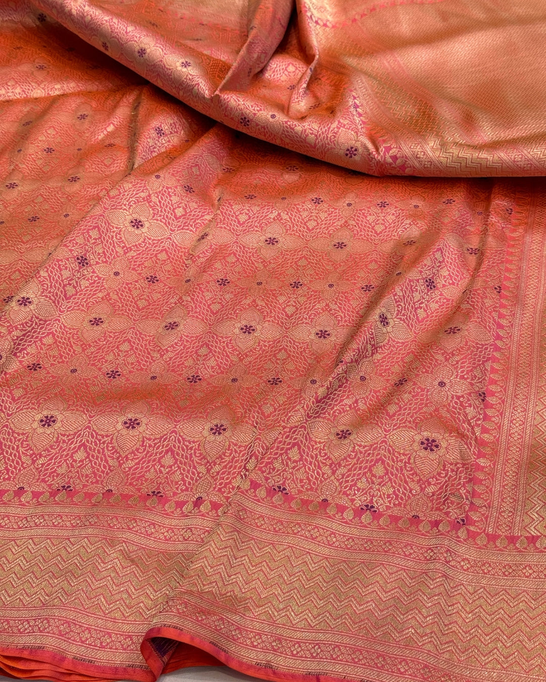 Banarasi Minakari Pure Katan Silk Brocade Saree – Rich Traditional Brocade Weave