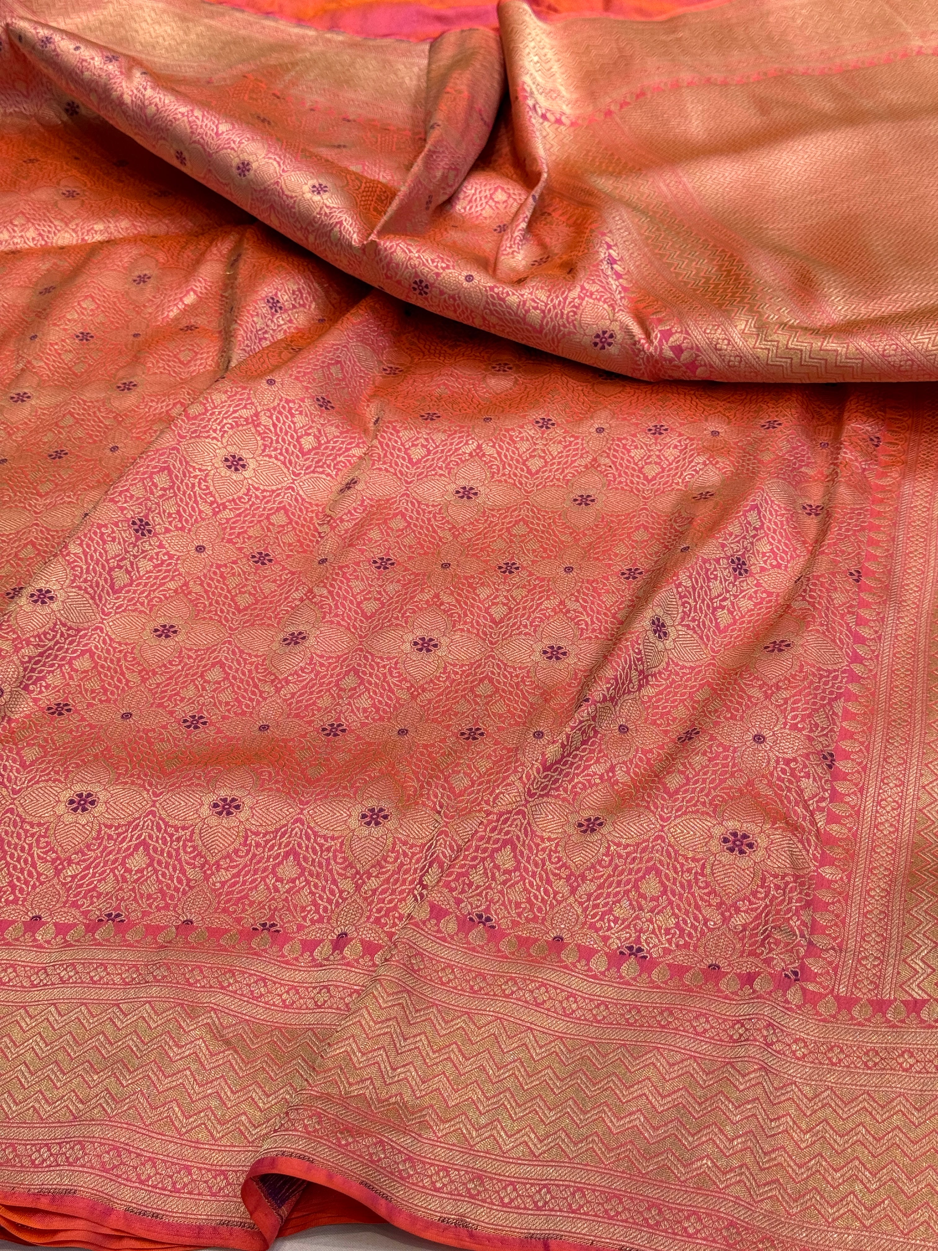 Banarasi Minakari Pure Katan Silk Brocade Saree – Rich Traditional Brocade Weave