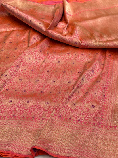 Banarasi Minakari Pure Silk Brocade Saree