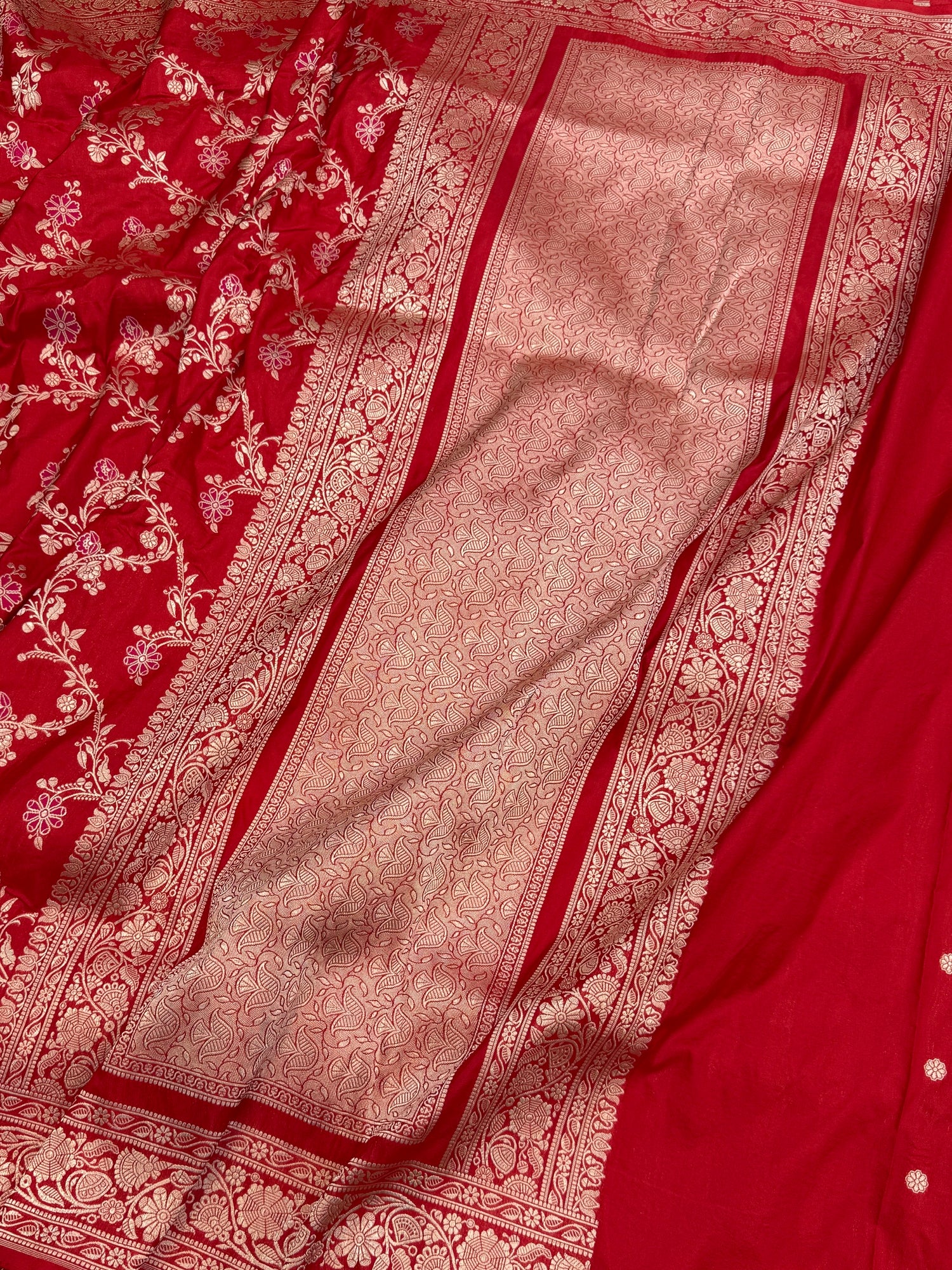 Banarasi Minakari Pure Katan Silk Saree | Pure Silk | Minakari Work | Cutwork Technique | Banarasi Katan Silk Saree