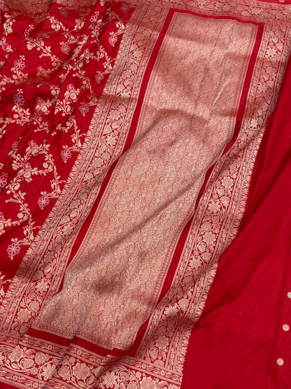Banarasi Minakari Pure Katan Silk Saree | Pure Silk | Minakari Work | Cutwork Technique | Banarasi Katan Silk Saree