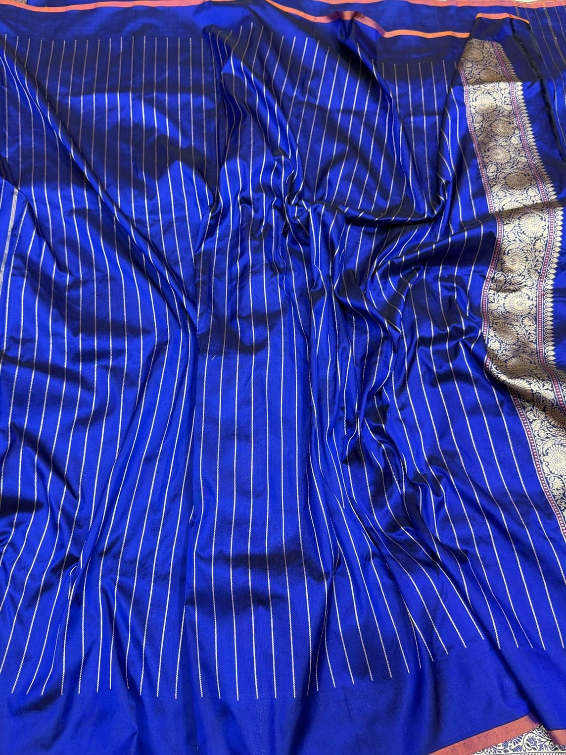 Royal Blue Handwoven Pure Banarasi Silk Saree