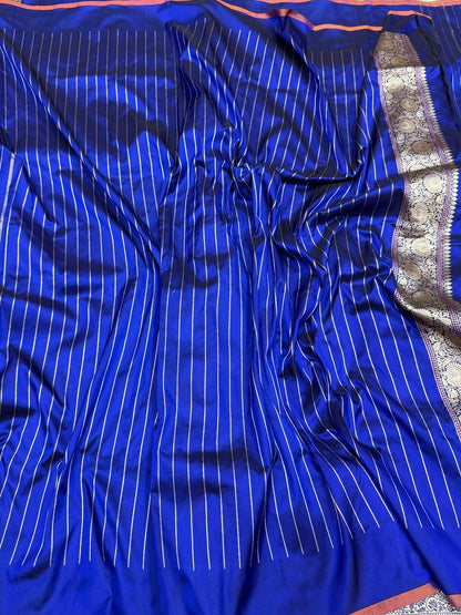 Royal Blue Handwoven Pure Banarasi Silk Saree