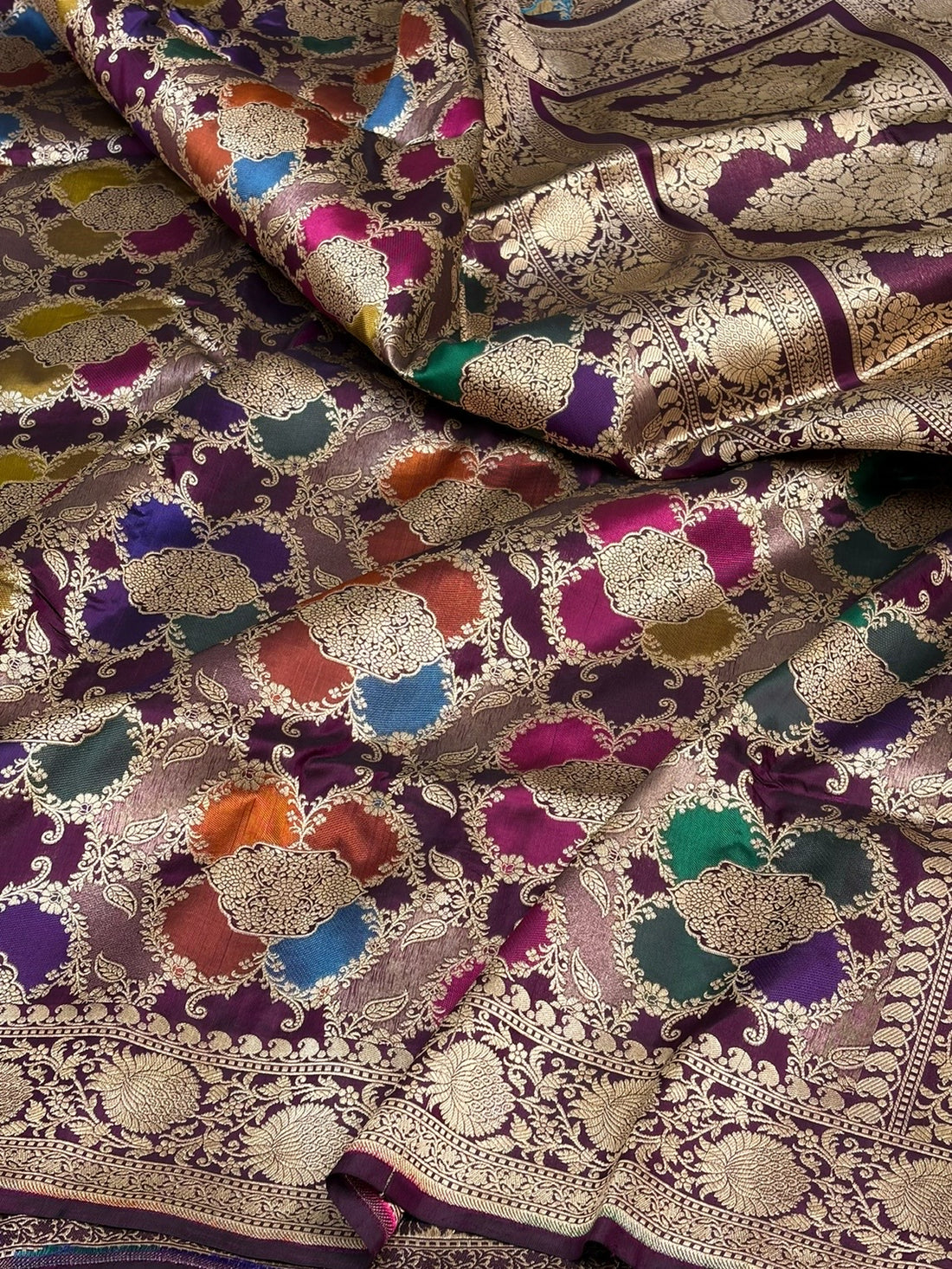 Magenta Rangkaat Banarasi Pure Katan Silk Saree