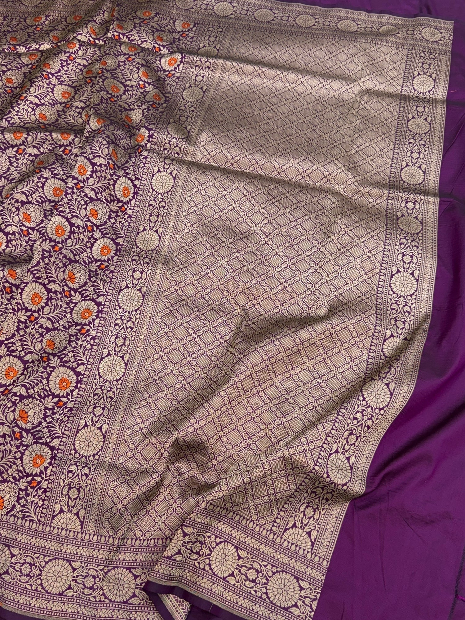 Banarasi Minakari Pure Katan Silk Brocade Saree – Rich Traditional Brocade Weave