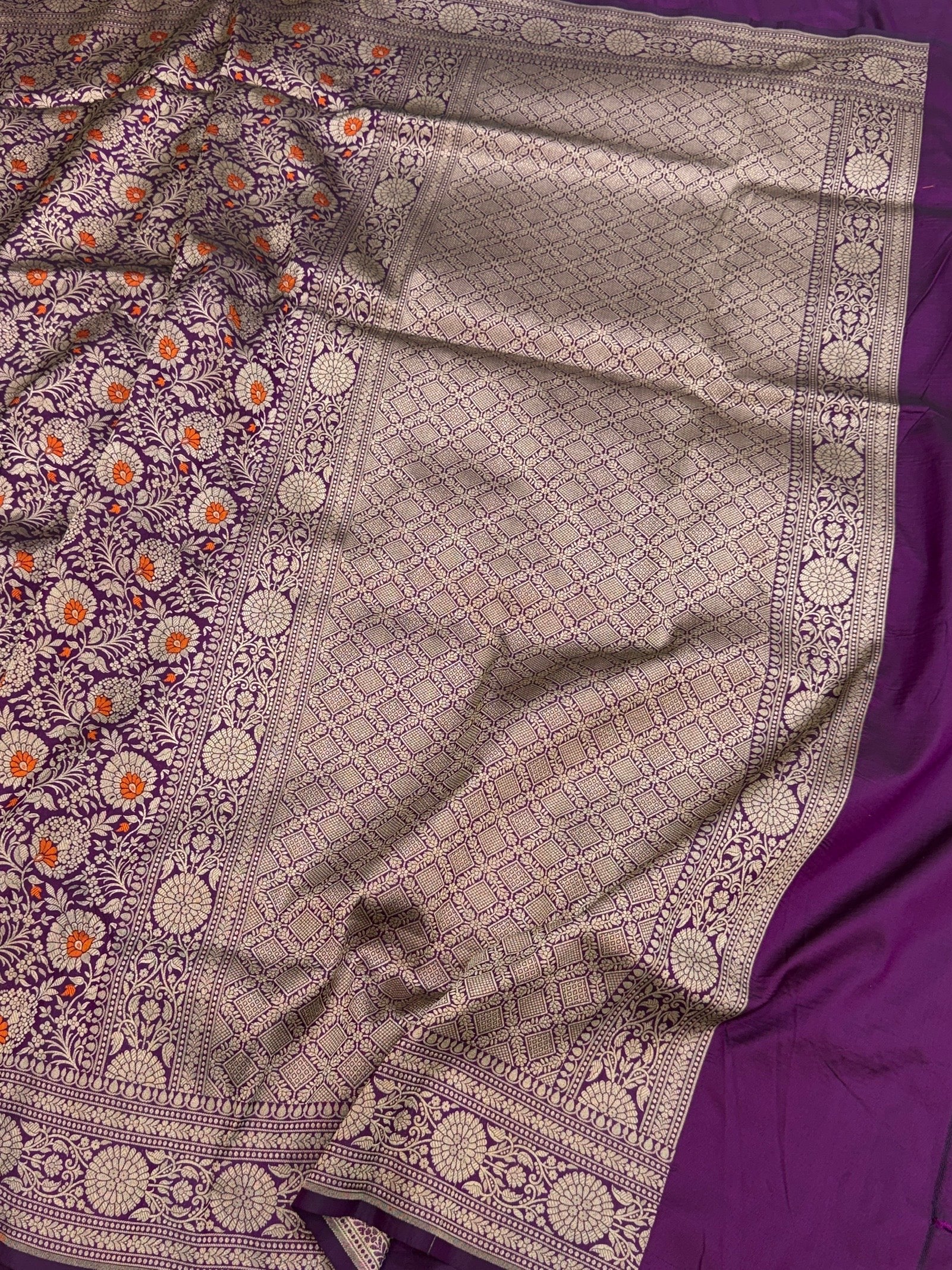 Banarasi Minakari Pure Katan Silk Brocade Saree – Rich Traditional Brocade Weave