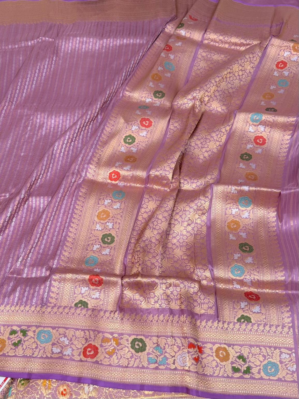 Mauve Handwoven Pure Banarasi Katan Silk Saree