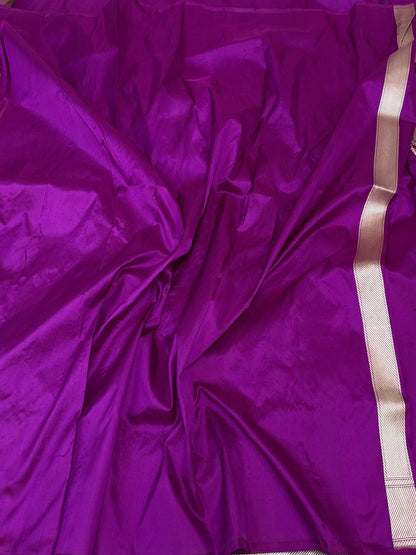 Majenta Pink Handwoven Pure Banarasi Katan Silk Saree