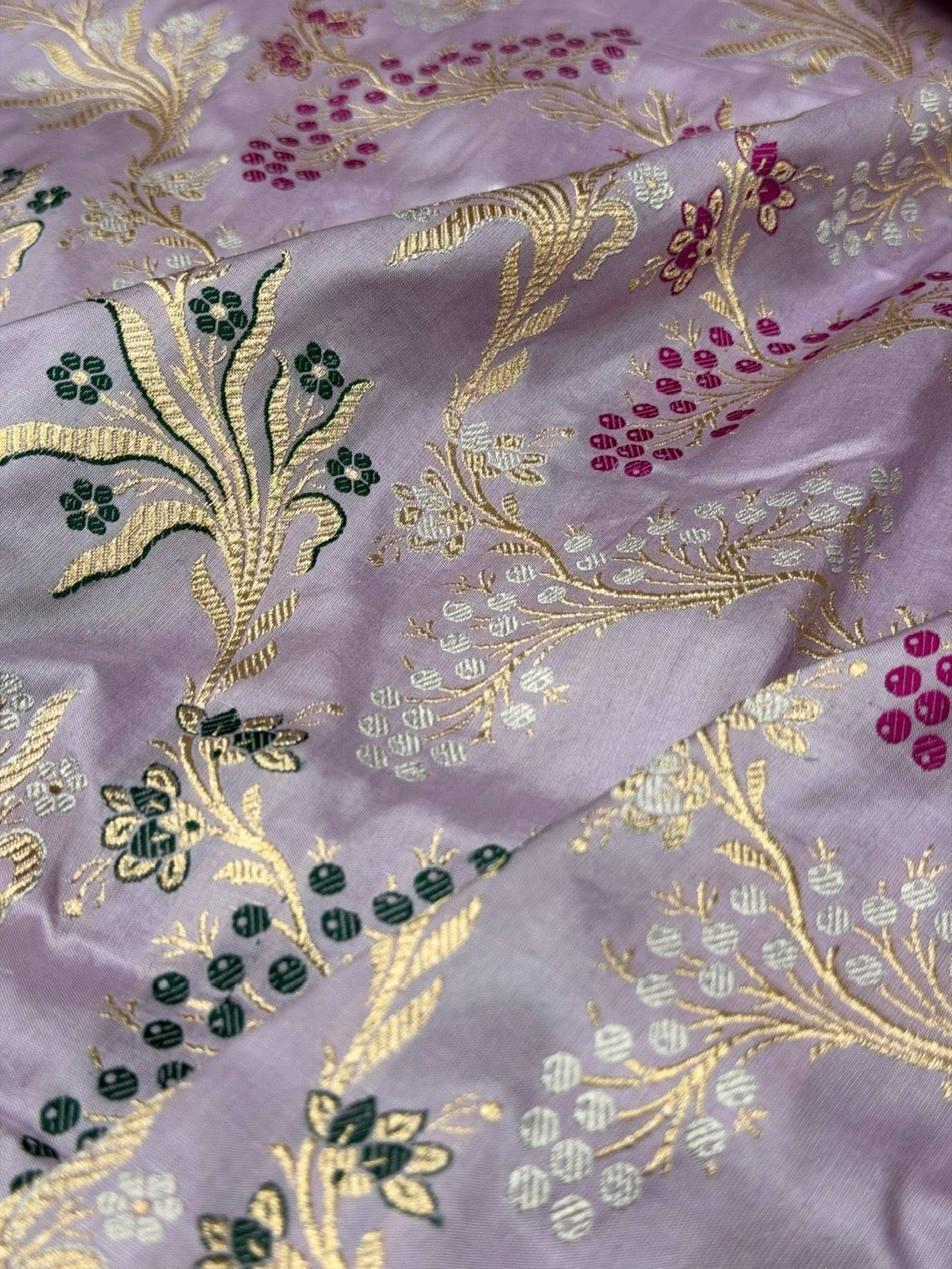 Light Lavender Handwoven Pure Banarasi Silk Saree