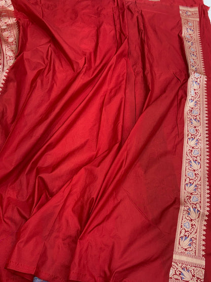 Banarasi Tilfi Minakari Pure Katan Silk Saree | Pure Silk | Minakari Work | Cutwork Technique | Banarasi Katan Silk Saree