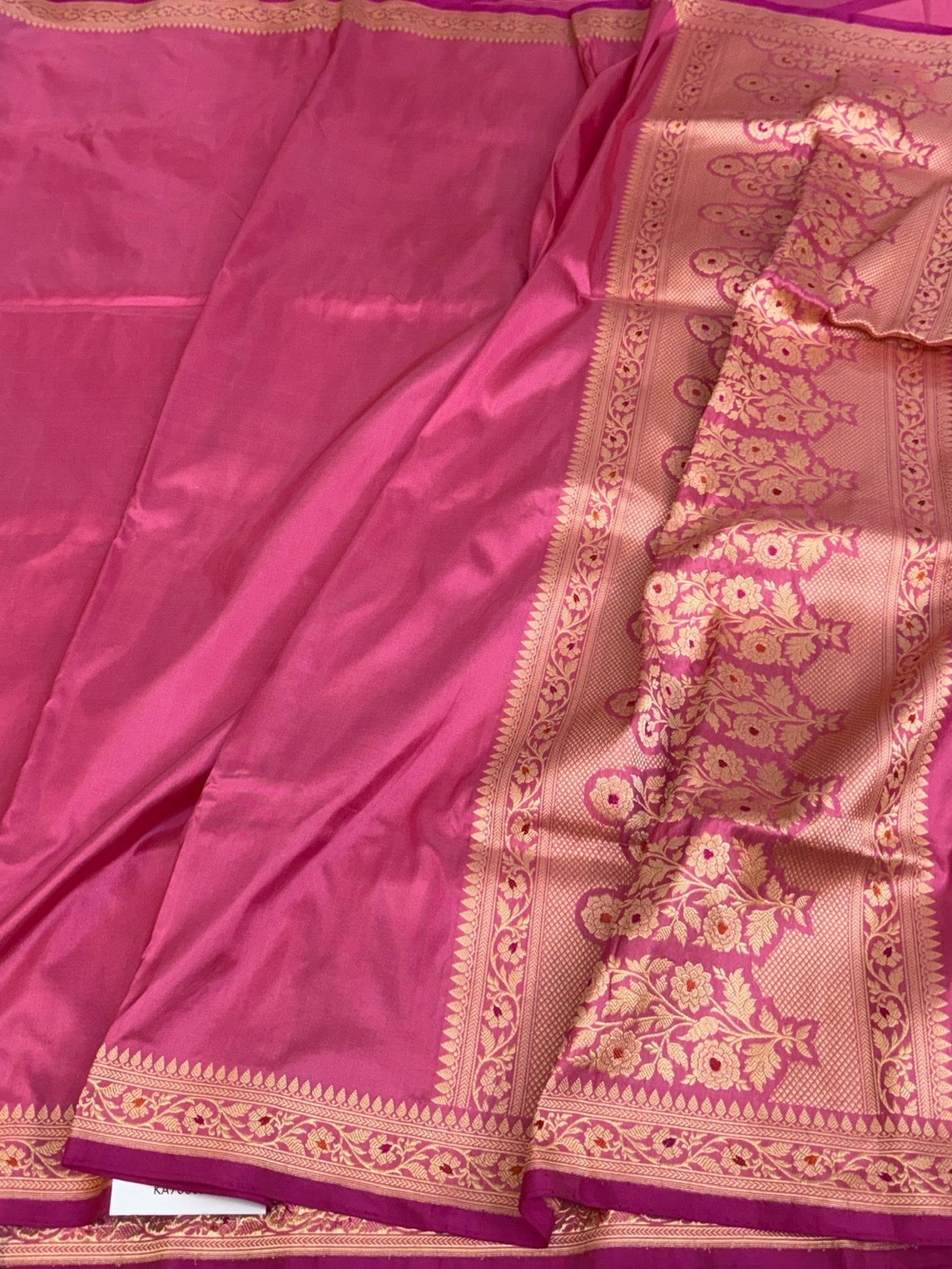 Gajiri Pink Handwoven Pure Banarasi Katan Silk Saree