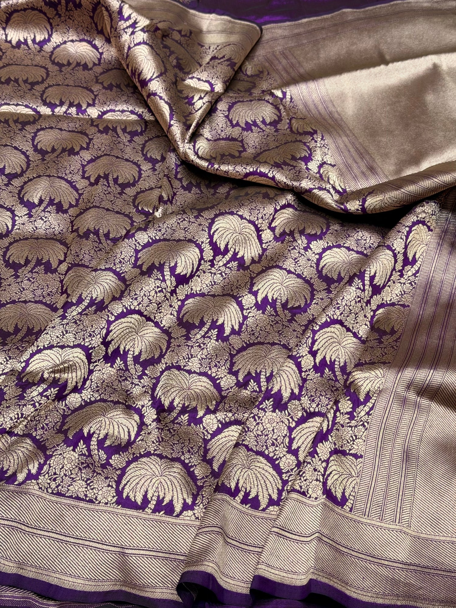 Banarasi Pure Silk Brocade Saree – Luxurious Katan Silk with Intricate Brocade Weave
