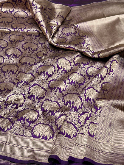 Banarasi Pure Silk Brocade Saree – Luxurious Katan Silk with Intricate Brocade Weave