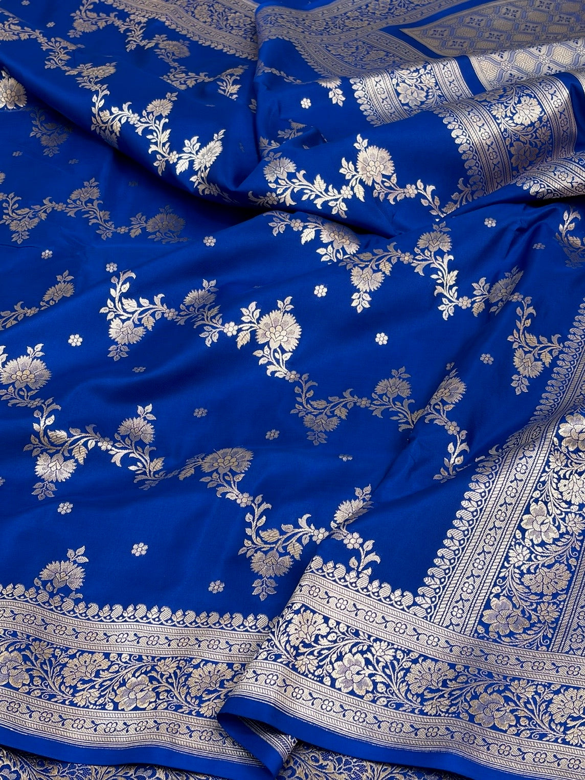 Royal Blue Banarasi Pure Katan Silk Saree