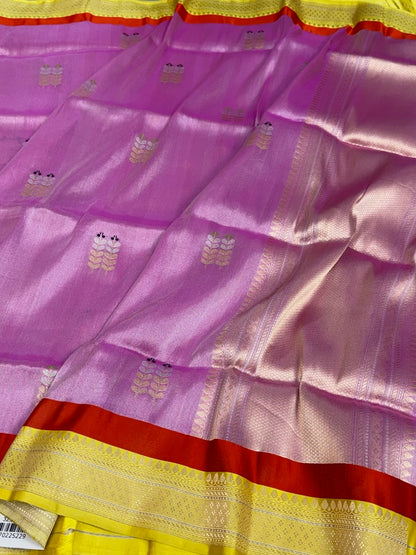 Baby Pink Handwoven Banarasi Pure Tissue Saree
