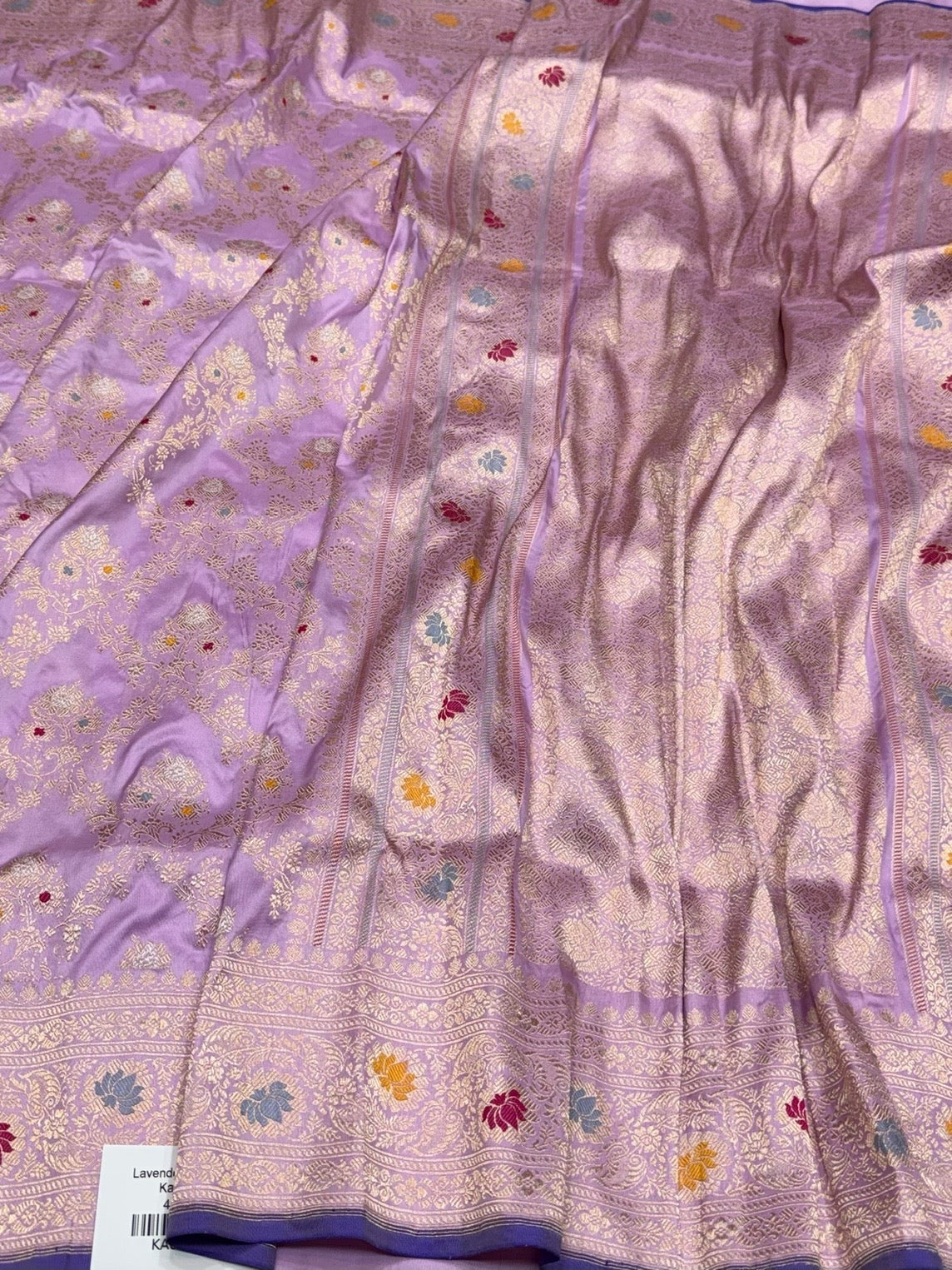 Lavender Handwoven Pure Banarasi Silk Saree