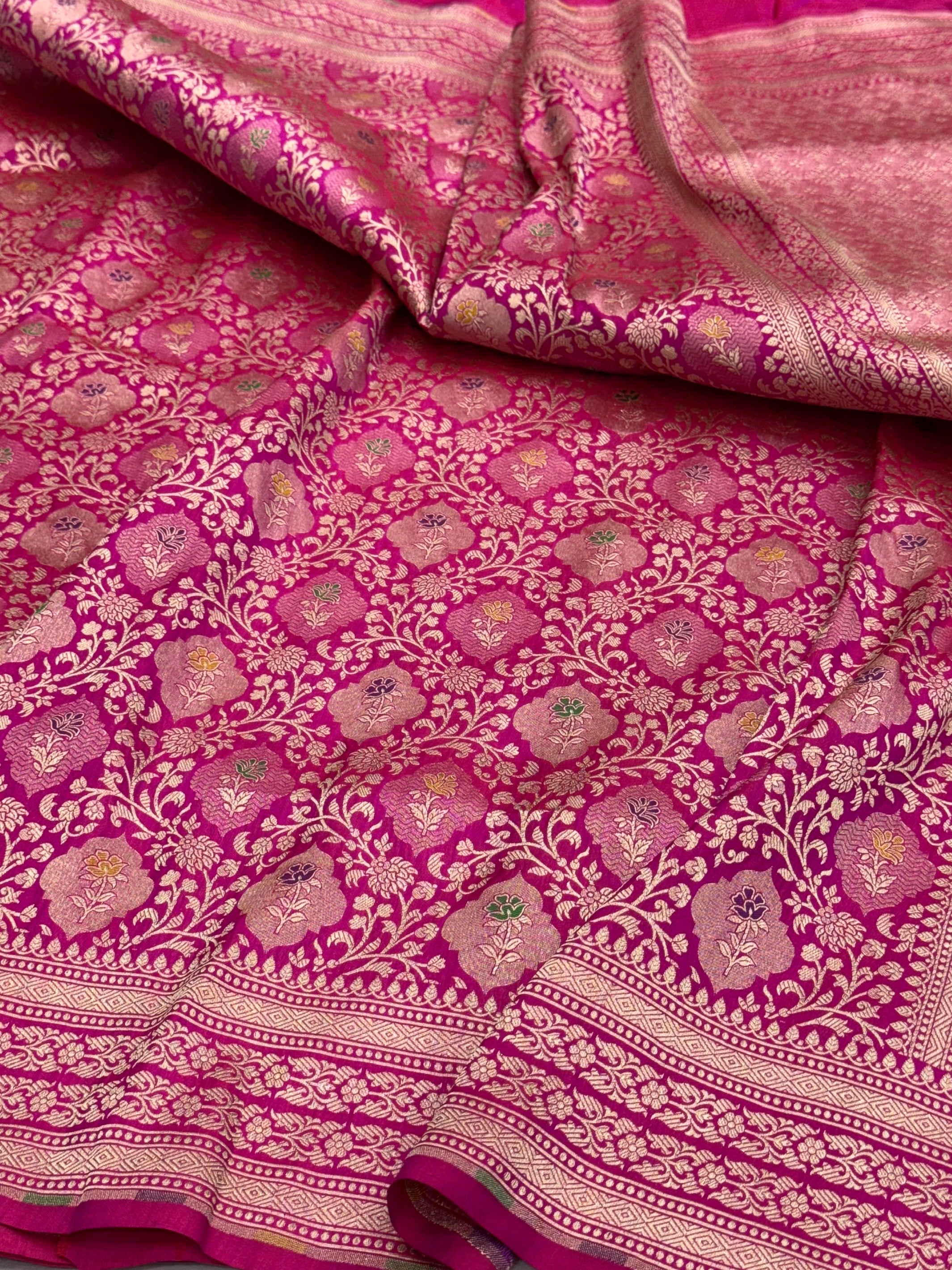 Banarasi Minakari Pure Katan Silk Brocade Saree – Rich Traditional Brocade Weave