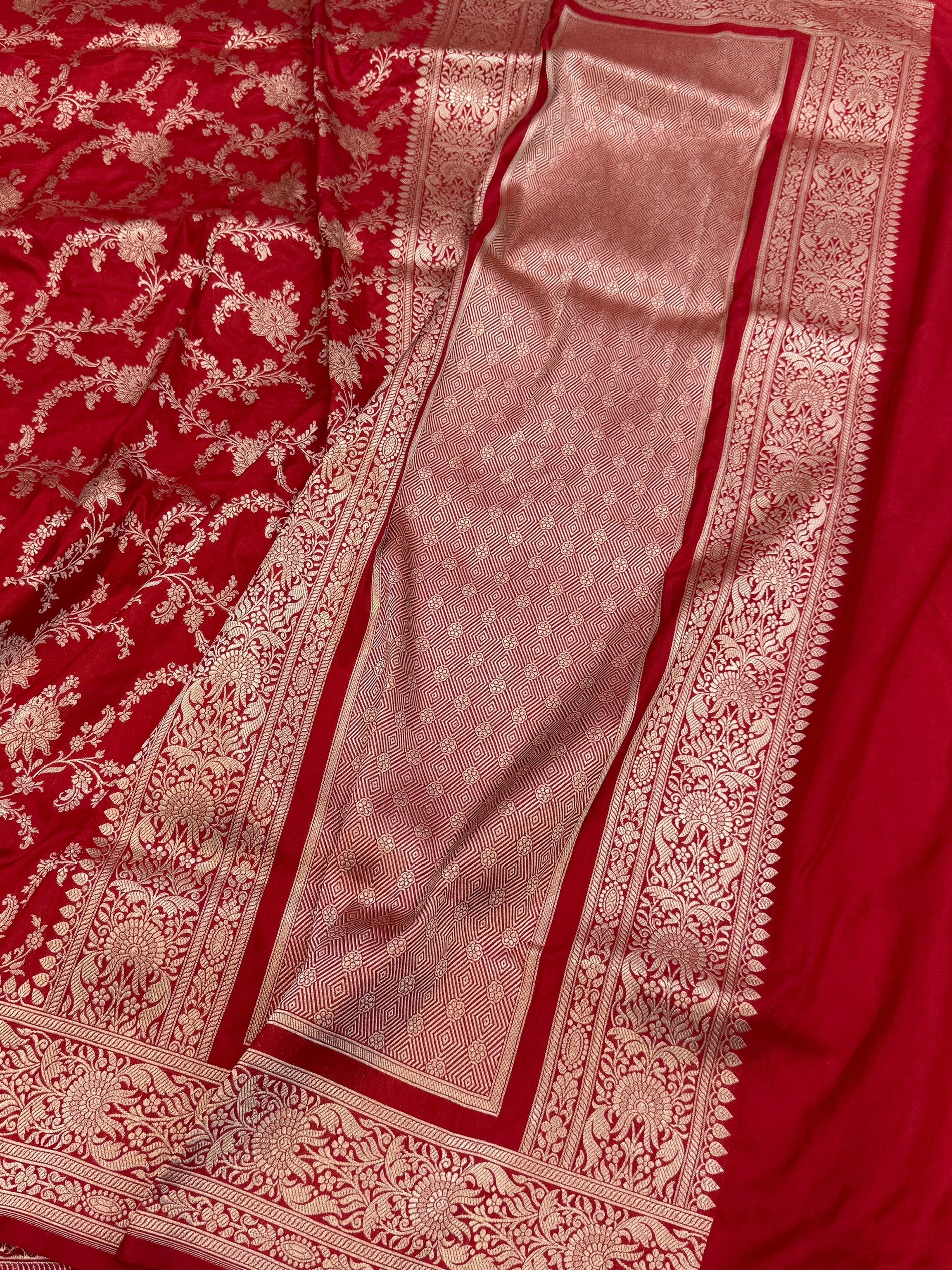 Banarasi Pure Katan Silk Saree | Pure Silk | Cutwork Technique | Banarasi Katan Silk Saree