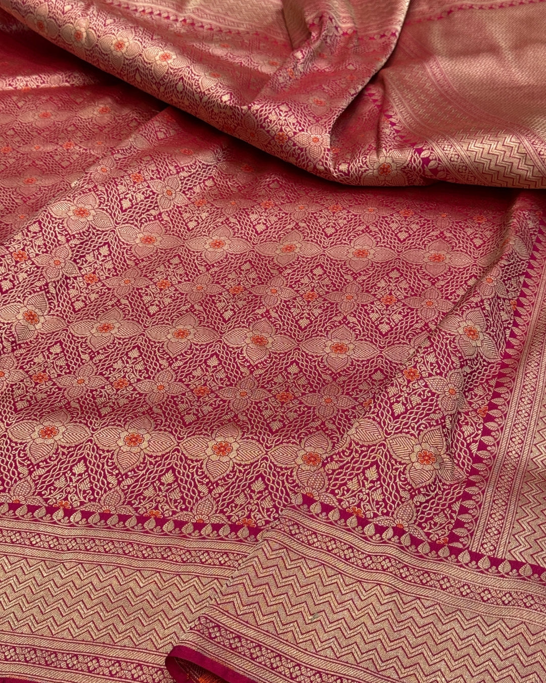 Banarasi Minakari Pure Katan Silk Brocade Saree – Rich Traditional Brocade Weave